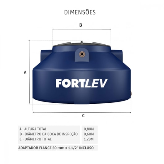 Caixa D`água De Polietileno Novo Tanque 1000l Fortlev - Imagem principal - 245d729d-8aea-417b-afc1-b26fdc7685fd
